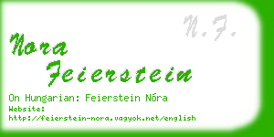 nora feierstein business card